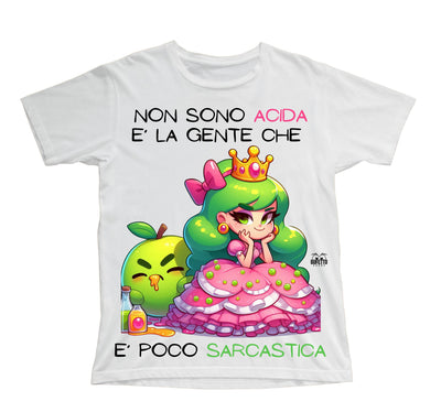 T-shirt Bambino/a PRINCIPESSA ACIDA ( PA89047834 ) - Gufetto Brand 