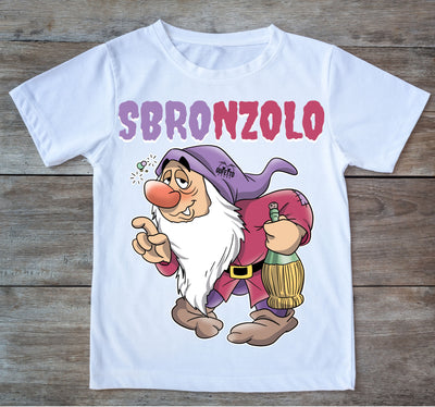 T-shirt Uomo bianca SBRONZOLO Outlet - Gufetto Brand 
