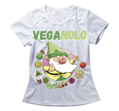 T-shirt Donna bianca VEGANOLO Outlet - Gufetto Brand 