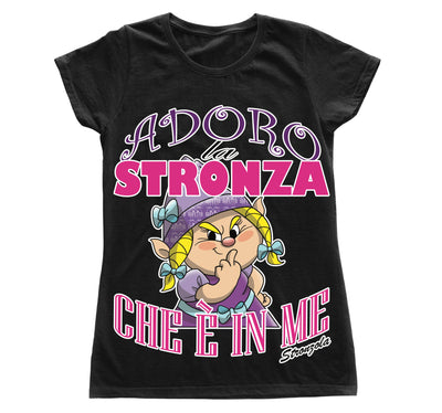 T-shirt Donna STRONZOLA ADORO ( AD87891236558 ) - Gufetto Brand 