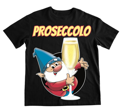 T-shirt UOMO Nera Proseccolo New Outlet - Gufetto Brand 