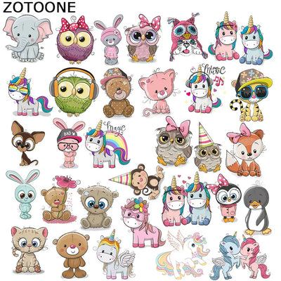 ZOTOONE DIY Thermo Stickers Iron on Transfers Patches for Clothing Cute Animal Owl Heart Transfers Patch for Children's Clothes - Gufetto Brand 