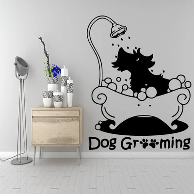 Exquisite Dog Grooming Wall Stickers Removable Pet shop Decorations Art Decorative Animal Wall stickers for kids room Home decor - Gufetto Brand 