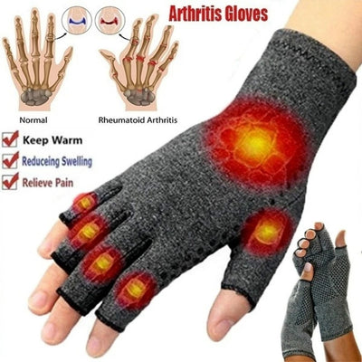 Guanti di compressione per l'artrite dito della mano tunnel carpale sollievo dal dolore supporto tutore donna uomo terapia braccialetto inverno caldo - Gufetto Brand 
