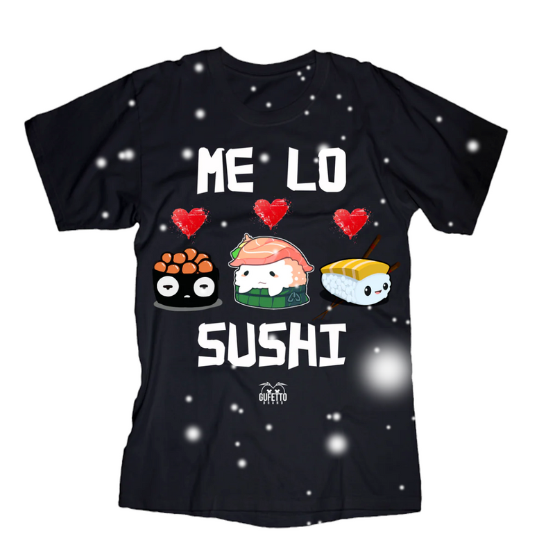 T-shirt UOMO Nera Me lo Sushi Outlet - Gufetto Brand 