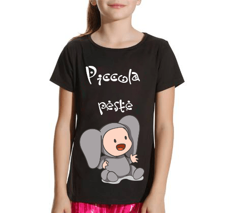 T-shirt Bambina Piccola Peste Two - Gufetto Brand 