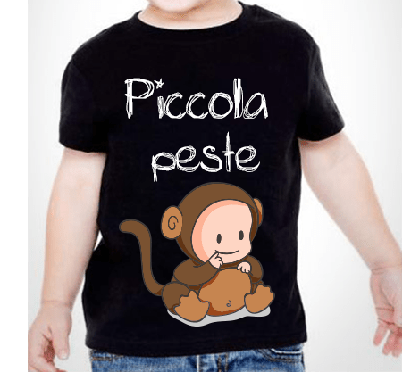 T-shirt Bambino Piccola Peste Three - Gufetto Brand 