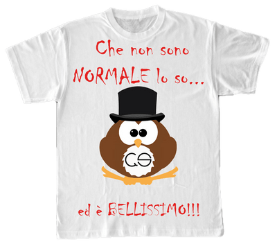 T-shirt Gufetto Uomo ( Che non sono Normale... ) - Gufetto Brand 