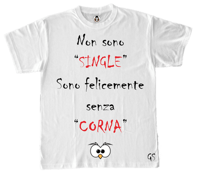 T-shirt Uomo Non sono Single - Gufetto Brand 