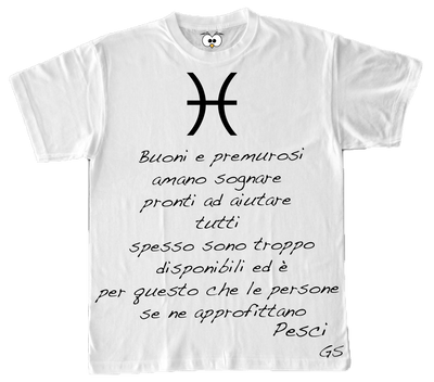 T-shirt Zodiac Uomo Pesci - Gufetto Brand 