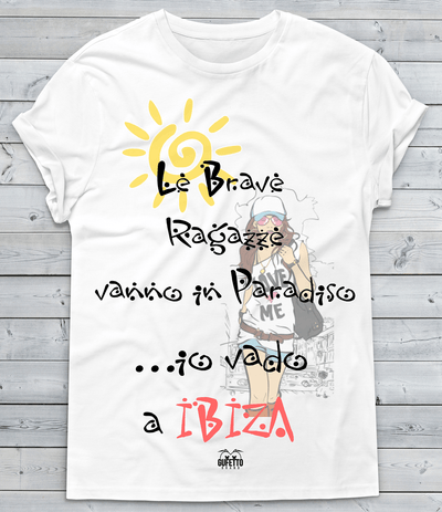 T-shirt Donna Le Brave Ragazze... Ibiza - Gufetto Brand 