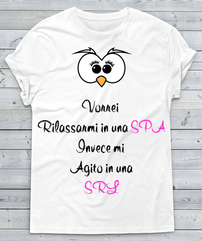 T-shirt Donna Vorrei Rilassarmi... - Gufetto Brand 