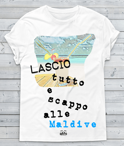 T-shirt Uomo Lascio tutto Maldive - Gufetto Brand 
