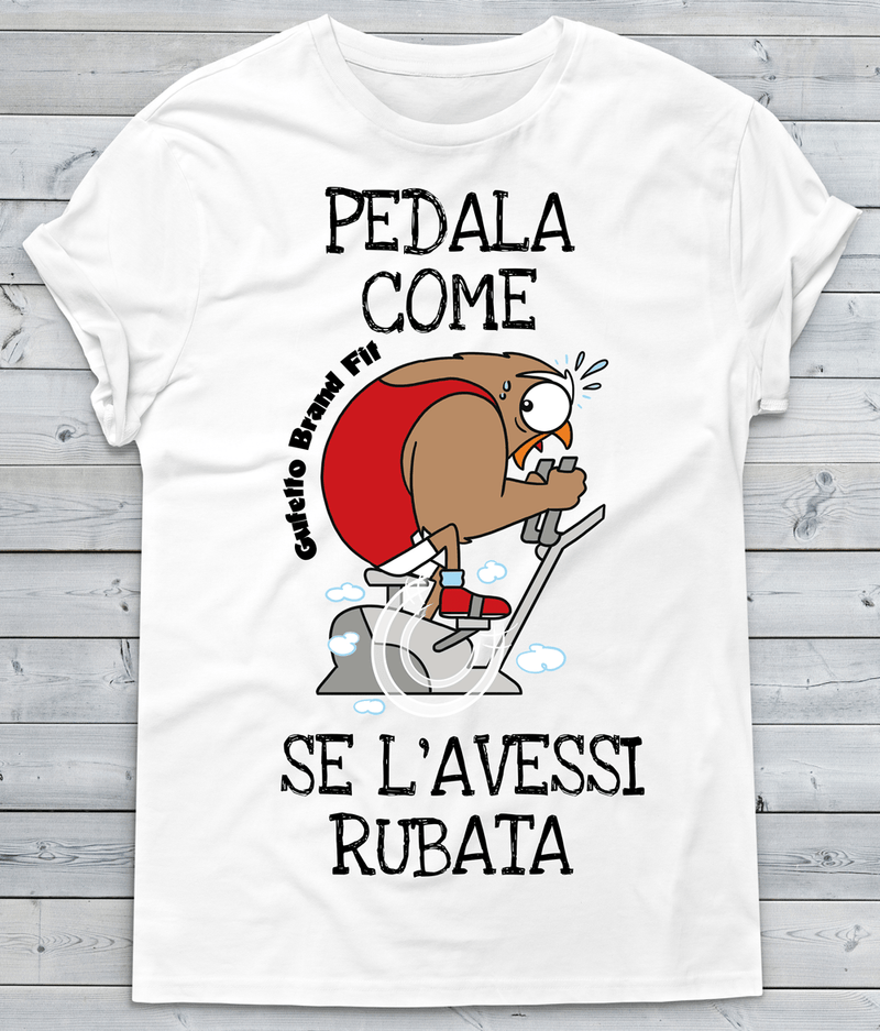 T-shirt Donna Fit Pedala come... - Gufetto Brand 