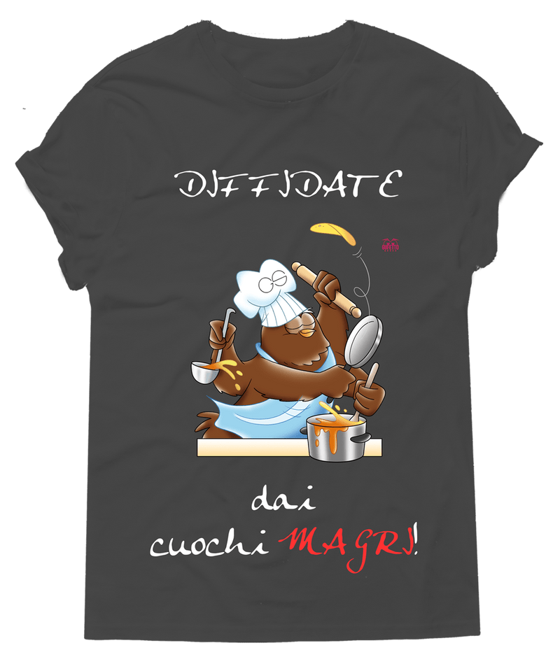 T-shirt Donna In Cucina Diffidate - Gufetto Brand 