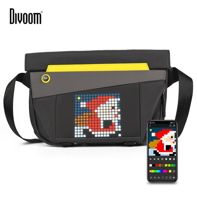 Divoom Sling Bag-V Pixel Art Fashion Design personalizzabile Sport all'aria aperta Impermeabile Borsa a tracolla per uomo e donna - Gufetto Brand 