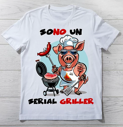 T-shirt Donna GRILLER ( G60032 ) - Gufetto Brand 