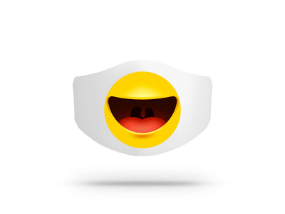 Mascherina in cotone Uomo Donna Emoji 7 ( H7319 ) - Gufetto Brand 