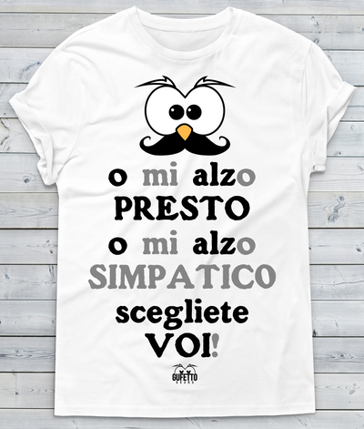 T-shirt Uomo SIMPATICO! - Gufetto Brand 