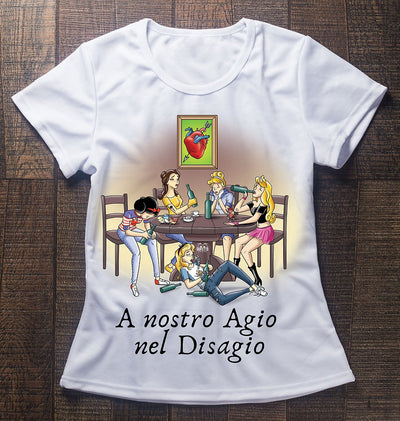 T-shirt Donna Principesse Disagio 2.0 ( P789654 ) - Gufetto Brand 