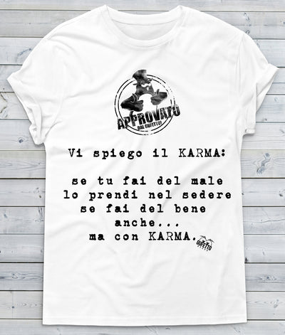 T-shirt Donna KARMA ( I490 ) - Gufetto Brand 
