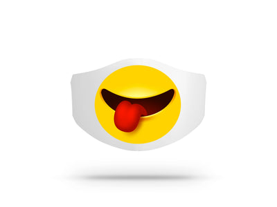 Mascherina in cotone Uomo Donna Emoji 6 ( Y4692 ) - Gufetto Brand 