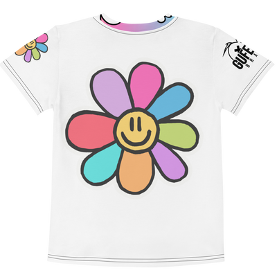 T-shirt girocollo per bambini FLOWER SMILE - Gufetto Brand 