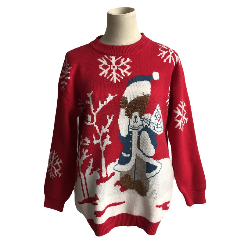 Maglione a tema natalizio di Capodanno con fiocco di neve - Gufetto Brand 