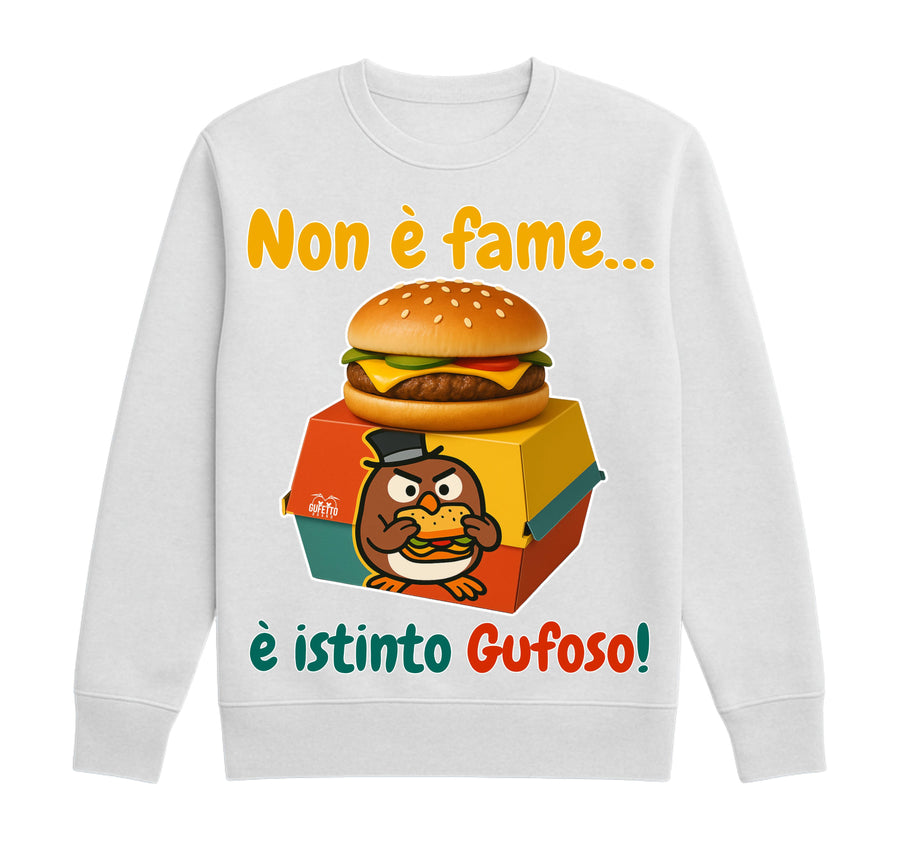 Felpa Classic Uomo Donna GUFETTO BURGER ( GB570987243 ) - Gufetto Brand 