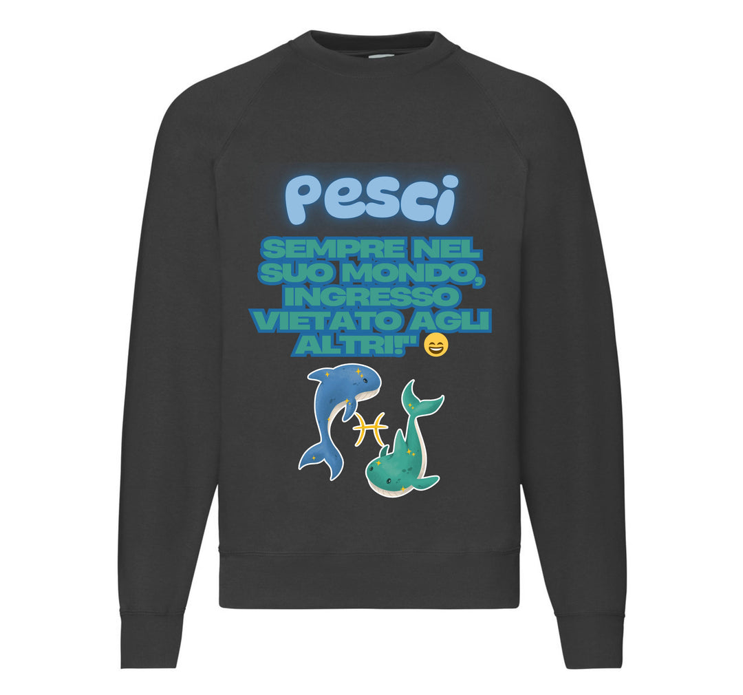 Felpa Classic Uomo Donna PESCI ( PE09765432 ) - Gufetto Brand 