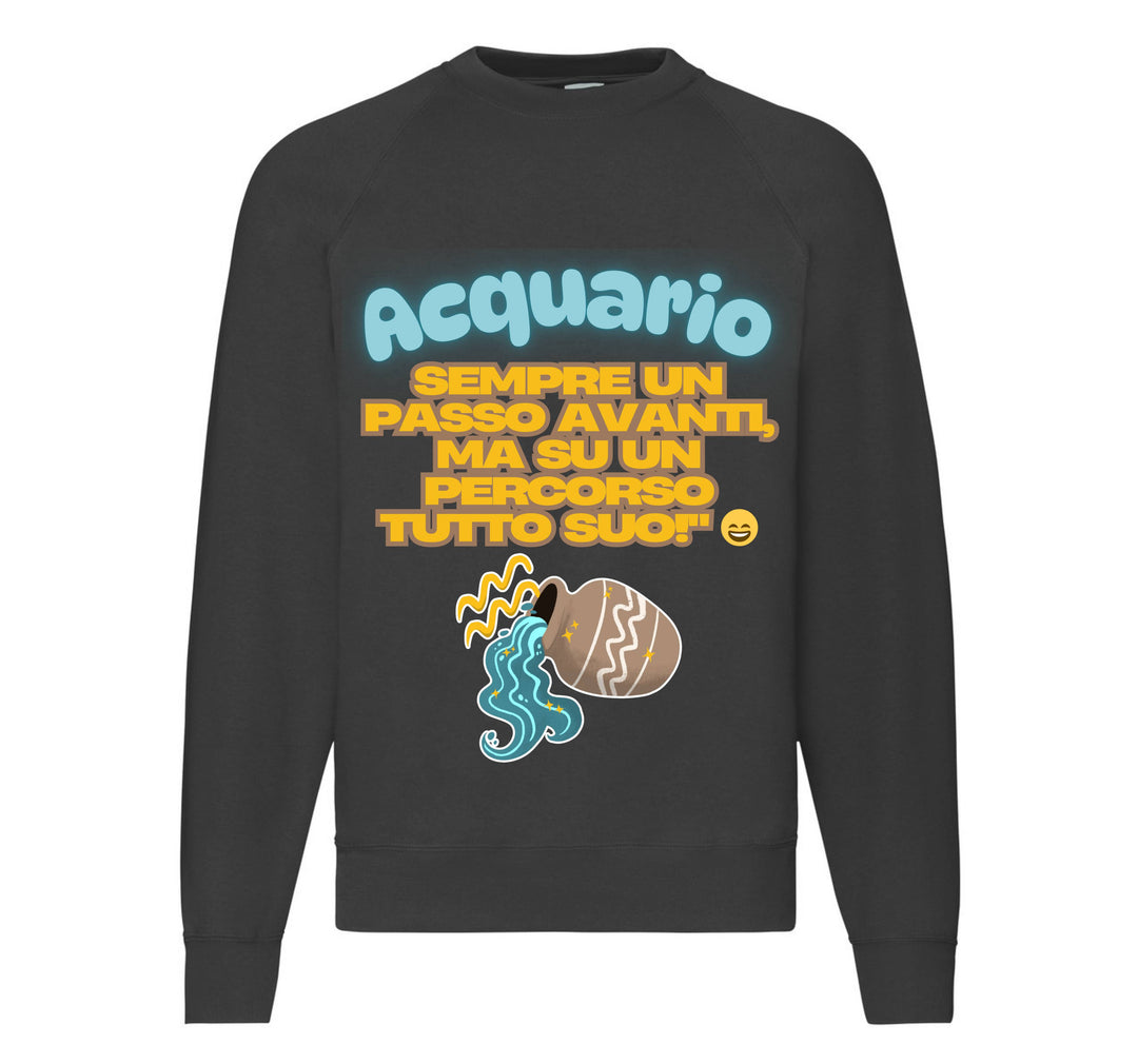 Felpa Classic Uomo Donna ACQUARIO ( AC49876543 ) - Gufetto Brand 