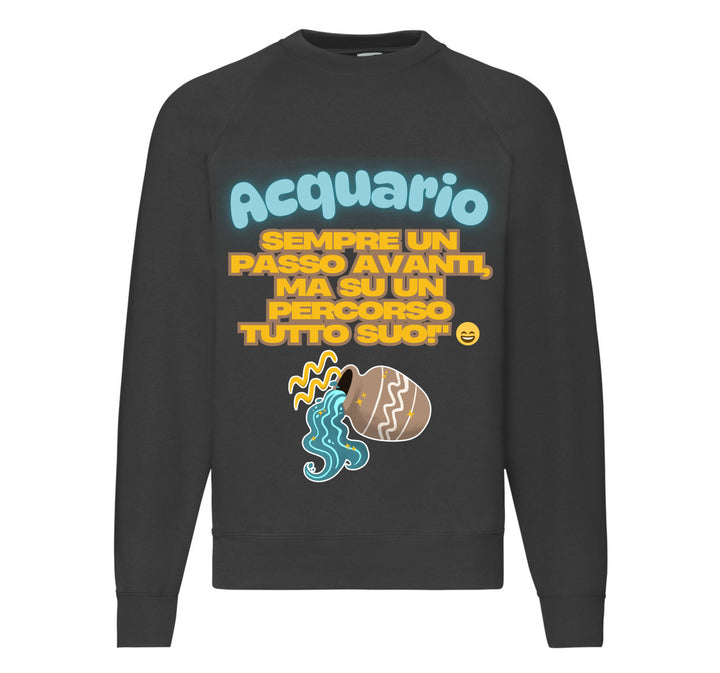 Felpa Classic Uomo Donna ACQUARIO ( AC49876543 ) - Gufetto Brand 