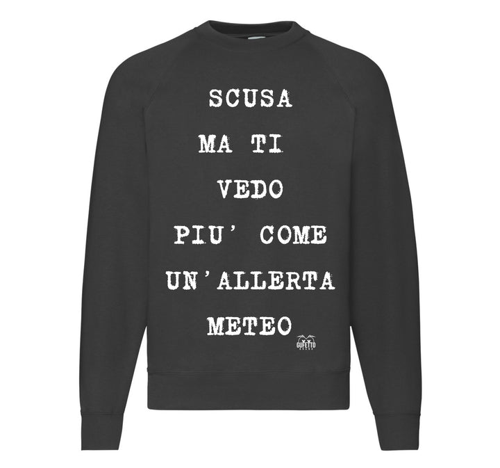 Felpa Classic Uomo Donna ALLERTA METEO ( AL50985647 ) - Gufetto Brand 