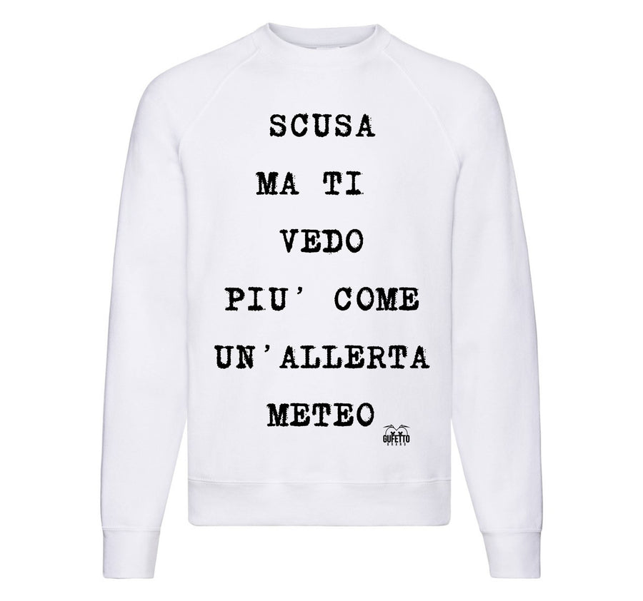 Felpa Classic Uomo Donna ALLERTA METEO ( AL50985647 ) - Gufetto Brand 