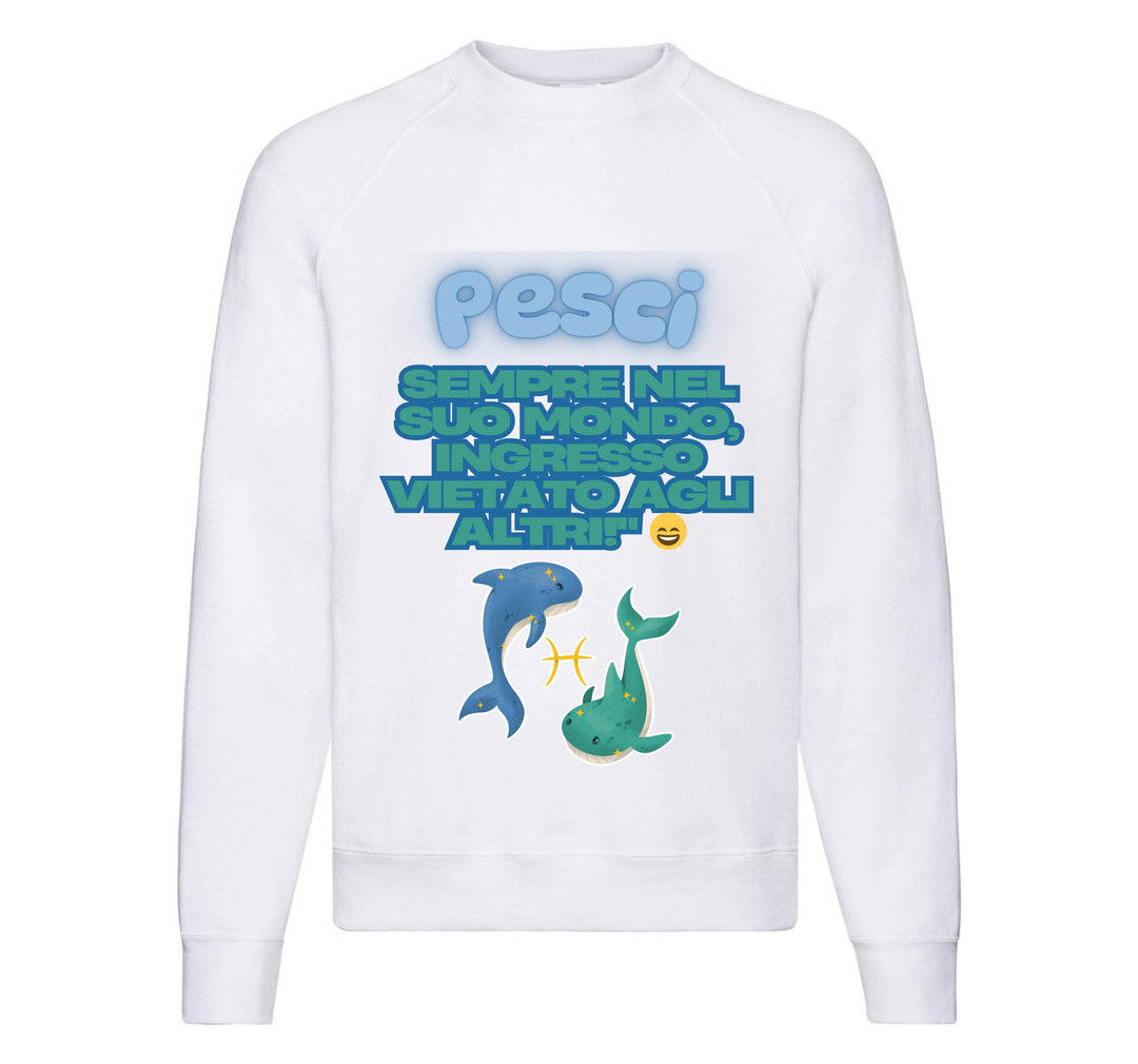 Felpa Classic Uomo Donna PESCI ( PE09765432 ) - Gufetto Brand 