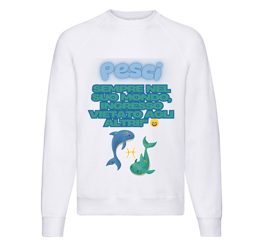 Felpa Classic Uomo Donna PESCI ( PE09765432 ) - Gufetto Brand 
