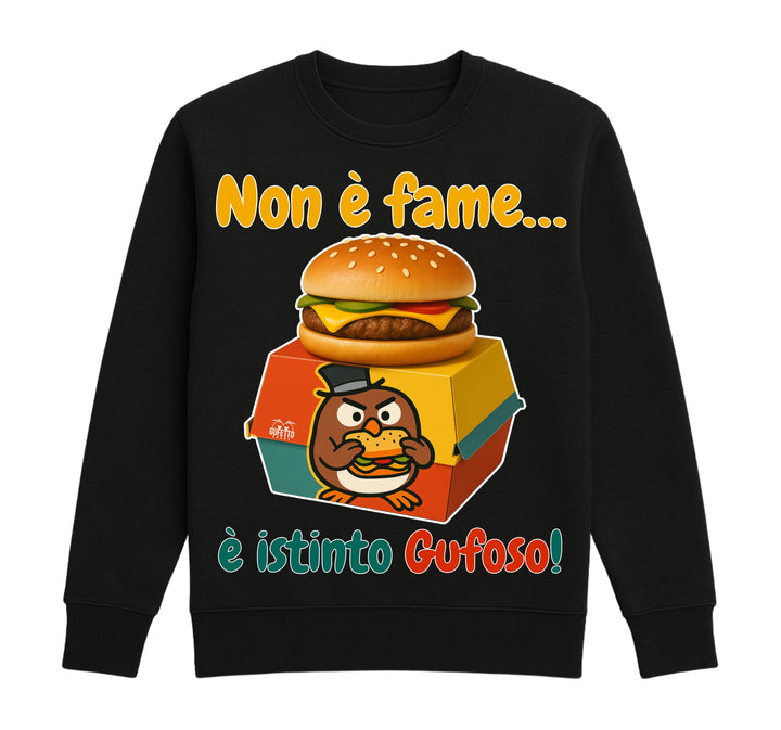 Felpa Classic Uomo Donna GUFETTO BURGER ( GB570987243 ) - Gufetto Brand 