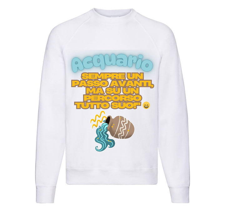 Felpa Classic Uomo Donna ACQUARIO ( AC49876543 ) - Gufetto Brand 