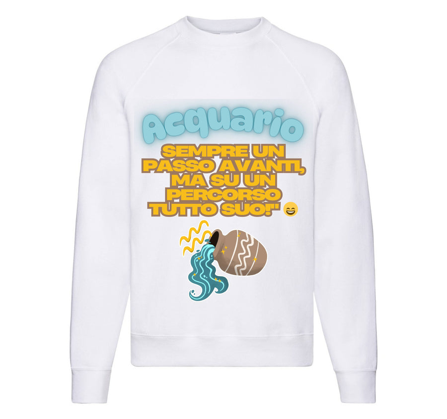 Felpa Classic Uomo Donna ACQUARIO ( AC49876543 ) - Gufetto Brand 