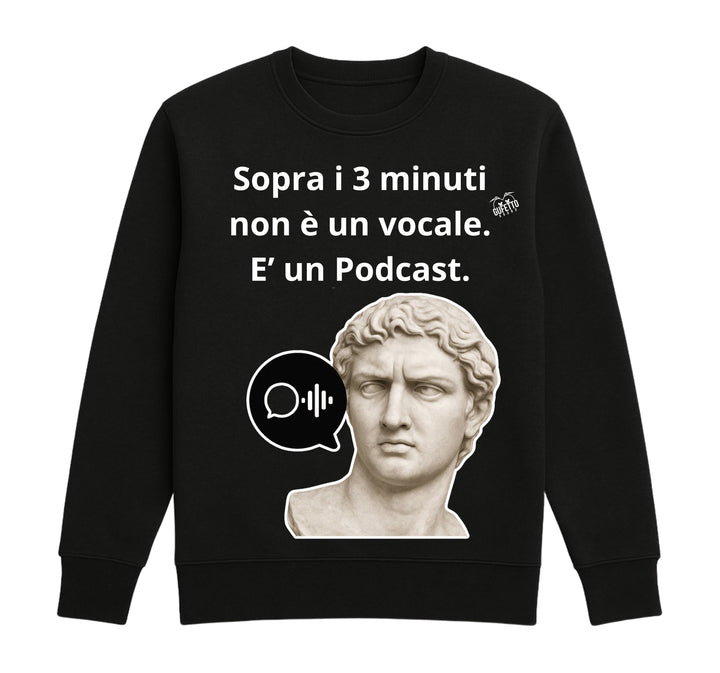 Felpa Classic Uomo Donna PODCAST ( PO1287549653 ) - Gufetto Brand 