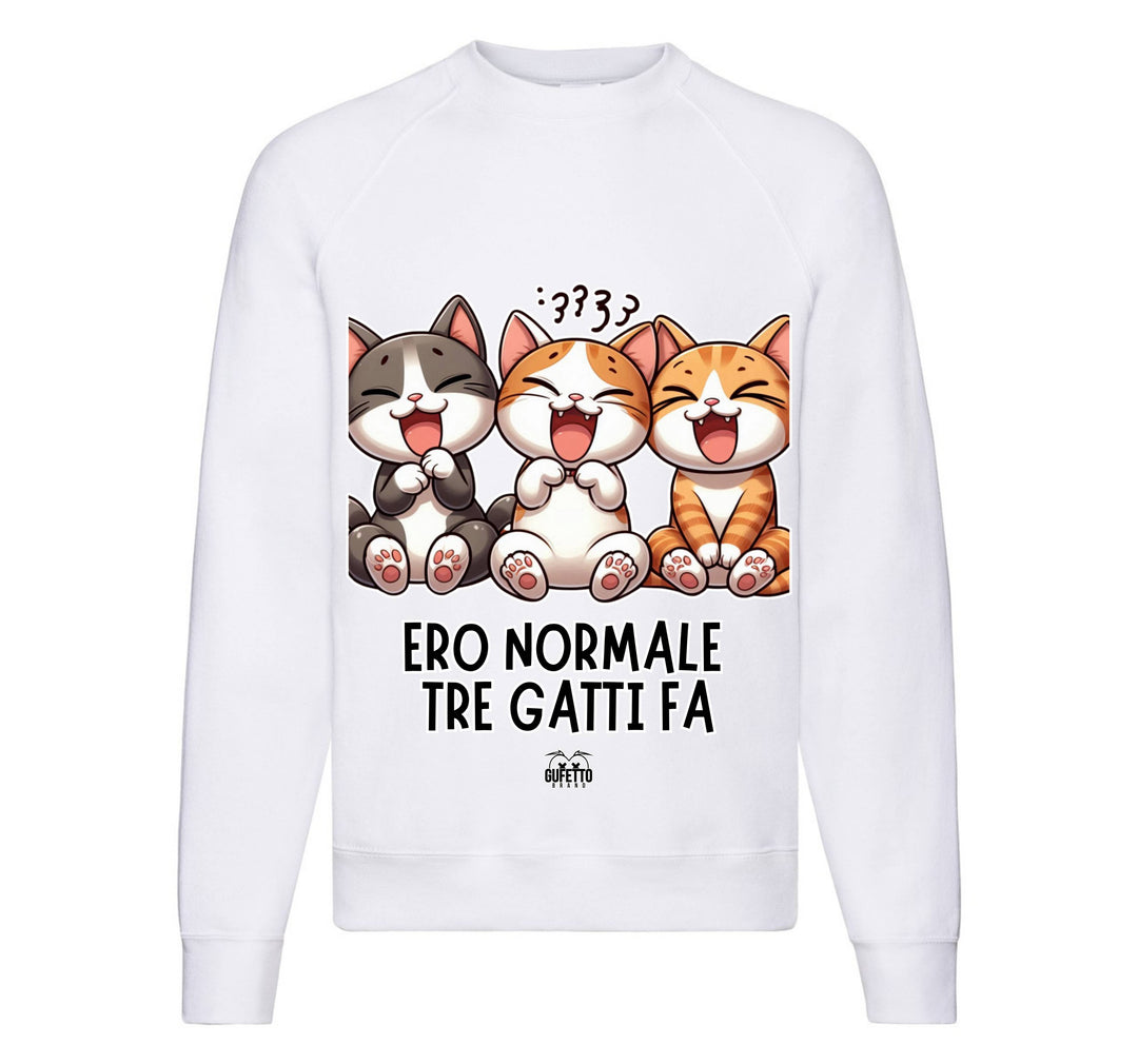 Felpa Classic Uomo Donna TRE GATTI FA ( TR8019274653758 ) - Gufetto Brand 