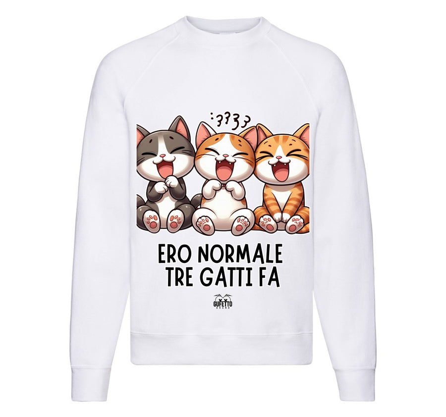 Felpa Classic Uomo Donna TRE GATTI FA ( TR8019274653758 ) - Gufetto Brand 