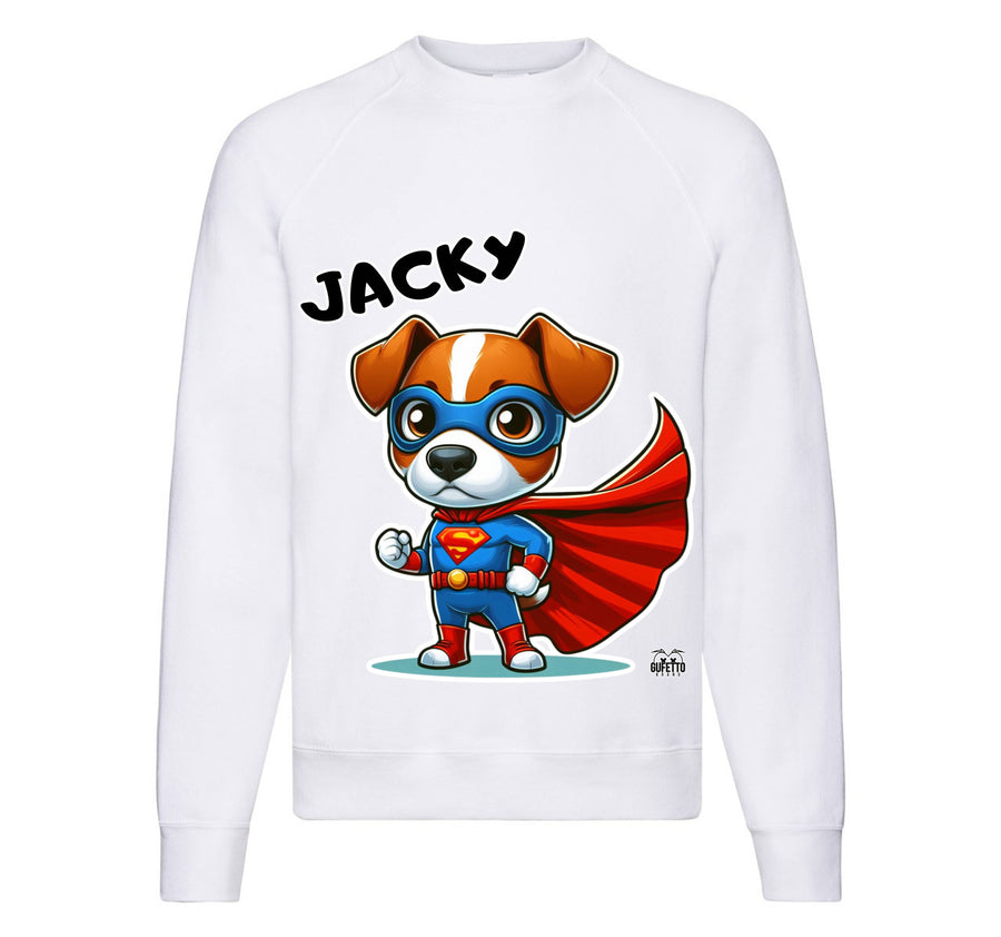 Felpa Classic Uomo Donna JACKY SUPER EROE ( JA7539516458 ) - Gufetto Brand 