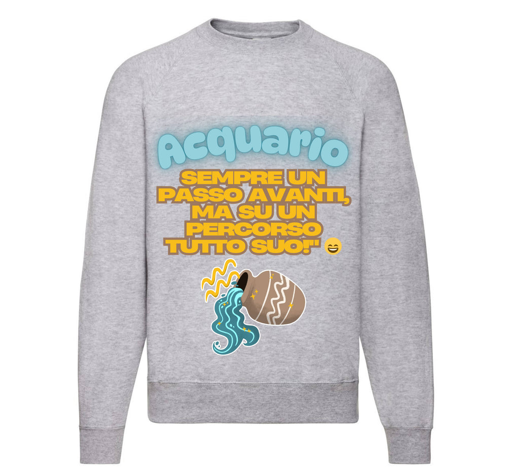 Felpa Classic Uomo Donna ACQUARIO ( AC49876543 ) - Gufetto Brand 