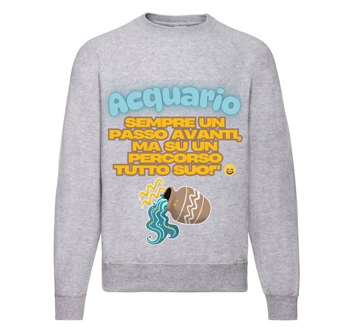 Felpa Classic Uomo Donna ACQUARIO ( AC49876543 ) - Gufetto Brand 