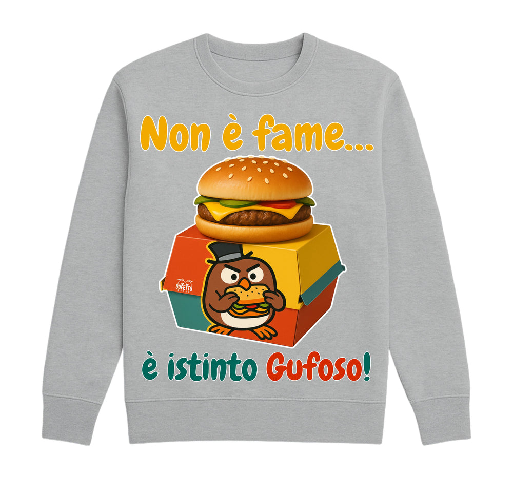 Felpa Classic Uomo Donna GUFETTO BURGER ( GB570987243 ) - Gufetto Brand 