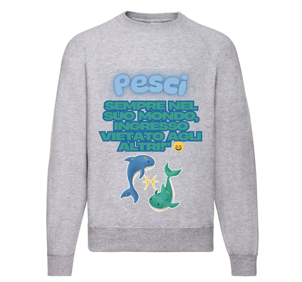 Felpa Classic Uomo Donna PESCI ( PE09765432 ) - Gufetto Brand 