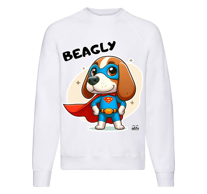 Felpa Classic Uomo Donna BEAGLY SUPER EROE ( BE2385746985 ) - Gufetto Brand 