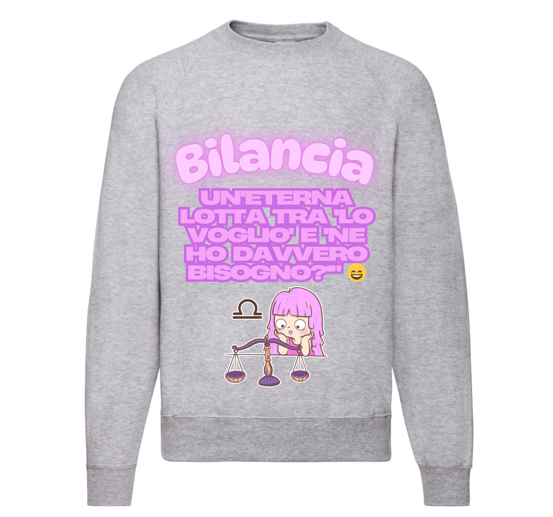 Felpa Classic Uomo Donna BILANCIA ( BI78953265 ) - Gufetto Brand 