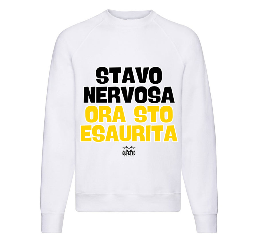 Felpa Classic Uomo Donna NERVOSA ( ST9365734099856 ) - Gufetto Brand 